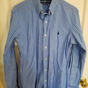 Polo long sleeve shirt 15/38 blue /white striped shirt